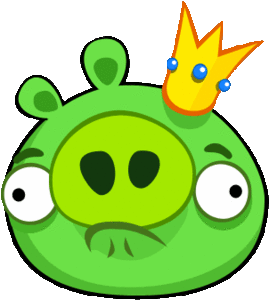 Games Angry birds Groene Angry Bird Met Een Kroon