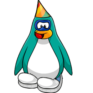 Games Club penguin Pinguin Met Feesthoedje