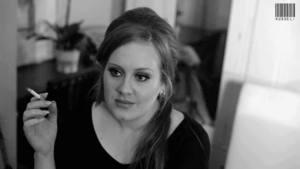 Adele GIF. Artiesten Adele Roken Sigaret Zanger Gifs Alleen Terneergeslagen Sad 
