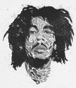 Bob Marley GIF. Kunst Artiesten Gifs Bob marley Reggae Kunstenaars on tumblr Zwart en wit 