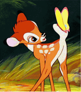 Bambi Glitter plaatjes Bambi Met Een Vlinder