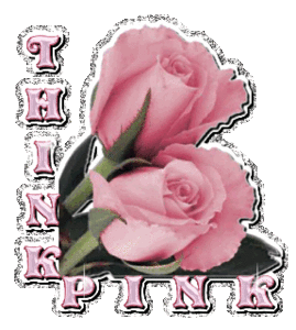 Pink ribbon Glitter plaatjes 