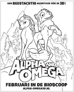 Alpha En Omega 3D Kleurplaat. Kleurplaten Disney kleurplaten Alpha en omega 3d 