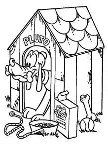 Pluto Kleurplaat. Pluto Kleurplaten Disney kleurplaten 