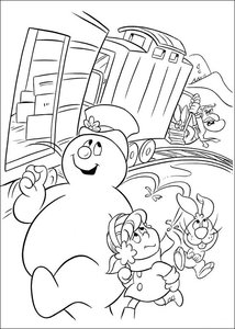 Frosty De Sneeuwpop Kleurplaat. Kleurplaten Frosty de sneeuwpop 