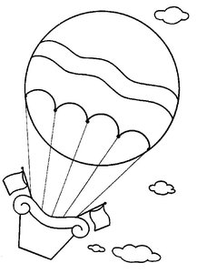 Luchtballonnen Kleurplaat. Kleurplaten Luchtballonnen 