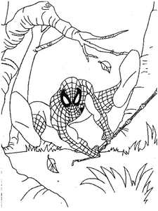 Spiderman Kleurplaat. Spiderman Kleurplaten Superhelden kleurplaten 