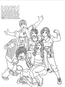 High School Musical Kleurplaat. High school musical Kleurplaten Tv series kleurplaten 