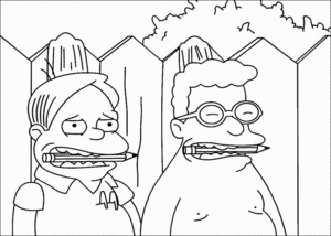 Simpsons Kleurplaat. Simpsons Kleurplaten Tv series kleurplaten 