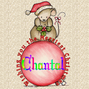 Naamanimaties Chantal Naam Animatie Grijze Kerstmuis Chantal