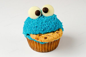 Plaatjes Cupcake Cookie Monster Cupcake