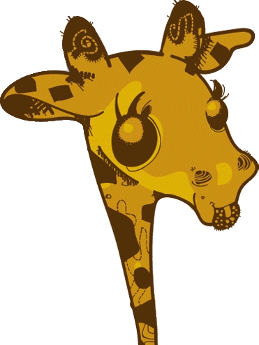 Giraffen Plaatjes Schattig Girafje Steekt Tong Uit