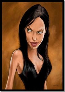 Plaatjes Karikaturen Angelina Jolie Karikatuur