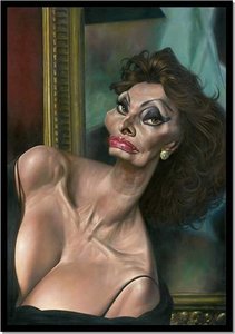 Plaatjes Karikaturen Sophia Loren Karikatuur