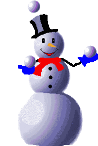 Plaatjes Kerst sneeuwman Sneeuwpop Jongleert Jongleren Met Sneeuwballen