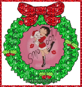 Plaatjes Kerstkaarten Kerstkaart Kerstkrans Betty Boop