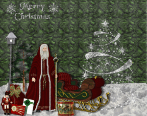 Kerstmannen Plaatjes Kerstman Nostalgie Glitter