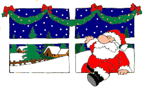 Kerstmannen Plaatjes Kerstman Klimt Door Raam