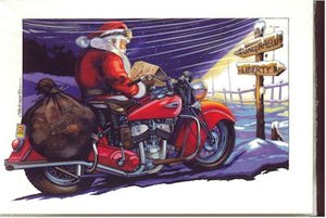 Kerstmannen Plaatjes Kerstman Op Motor