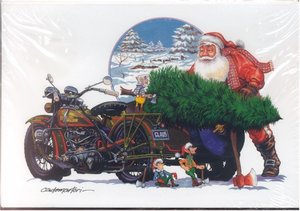 Kerstmannen Plaatjes Kerstman Motor Met Zijspan