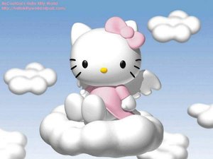 Plaatjes Kitty Hello Kitty Op Wolk In De Lucht