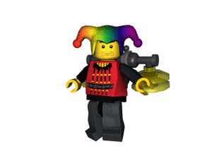 Plaatjes Lego Nar Met Regenbooghoed Vliegt Omhoog Met Jetpak