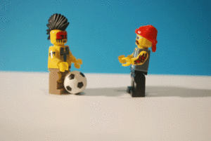Plaatjes Lego 2 Lego Ventjes Spelen Voetbal