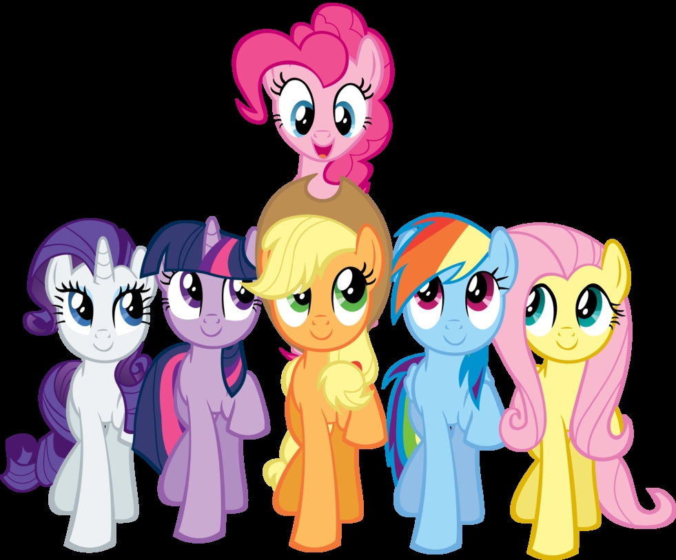 Plaatjes My little pony Pinkie Pie Rarity Twilight Sparkle Applejack Rainbow Dash En Fluttershy