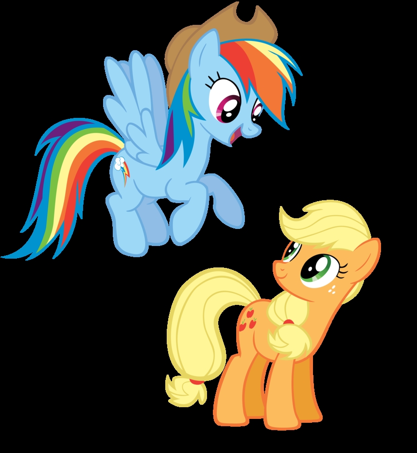 Plaatjes My little pony Rainbow Dash En Applejack