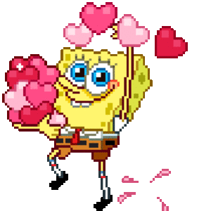 Spongebob Plaatjes Spongebob Deelt Hartjes Uit Tijdens Valentijn