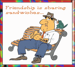 Valentijn Plaatjes Friendship Is Sharing Sandwiches