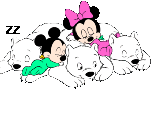 Plaatjes Welterusten Zzz Mickey En Mini Mouse Twee Ijsberen Slapen