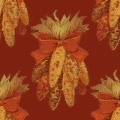Achtergronden Herfst Maiskolven Op Rode Achtergrond