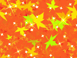 Achtergronden Herfst Bladeren Met Glitter Oranje Achtergrond