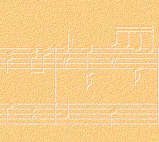 Muziek Achtergronden Gele Achtergrond Twee Witte Noten Balken