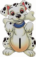 101 dalmatiers Alfabetten Letter I