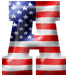 Alfabetten Amerikaanse vlag Letter A