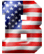 Alfabetten Amerikaanse vlag Letter B
