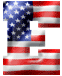Alfabetten Amerikaanse vlag Letter E