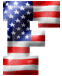 Alfabetten Amerikaanse vlag Letter F
