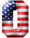 Alfabetten Amerikaanse vlag Letter O