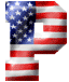 Alfabetten Amerikaanse vlag Letter P