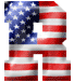Alfabetten Amerikaanse vlag Letter R