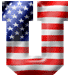 Alfabetten Amerikaanse vlag Letter U