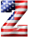 Alfabetten Amerikaanse vlag Letter Z