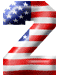 Alfabetten Amerikaanse vlag Cijfer 2