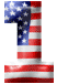Alfabetten Amerikaanse vlag Cijfer 1