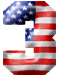 Alfabetten Amerikaanse vlag Cijfer 3