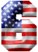 Alfabetten Amerikaanse vlag Cijfer 6