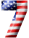 Alfabetten Amerikaanse vlag Cijfer 7